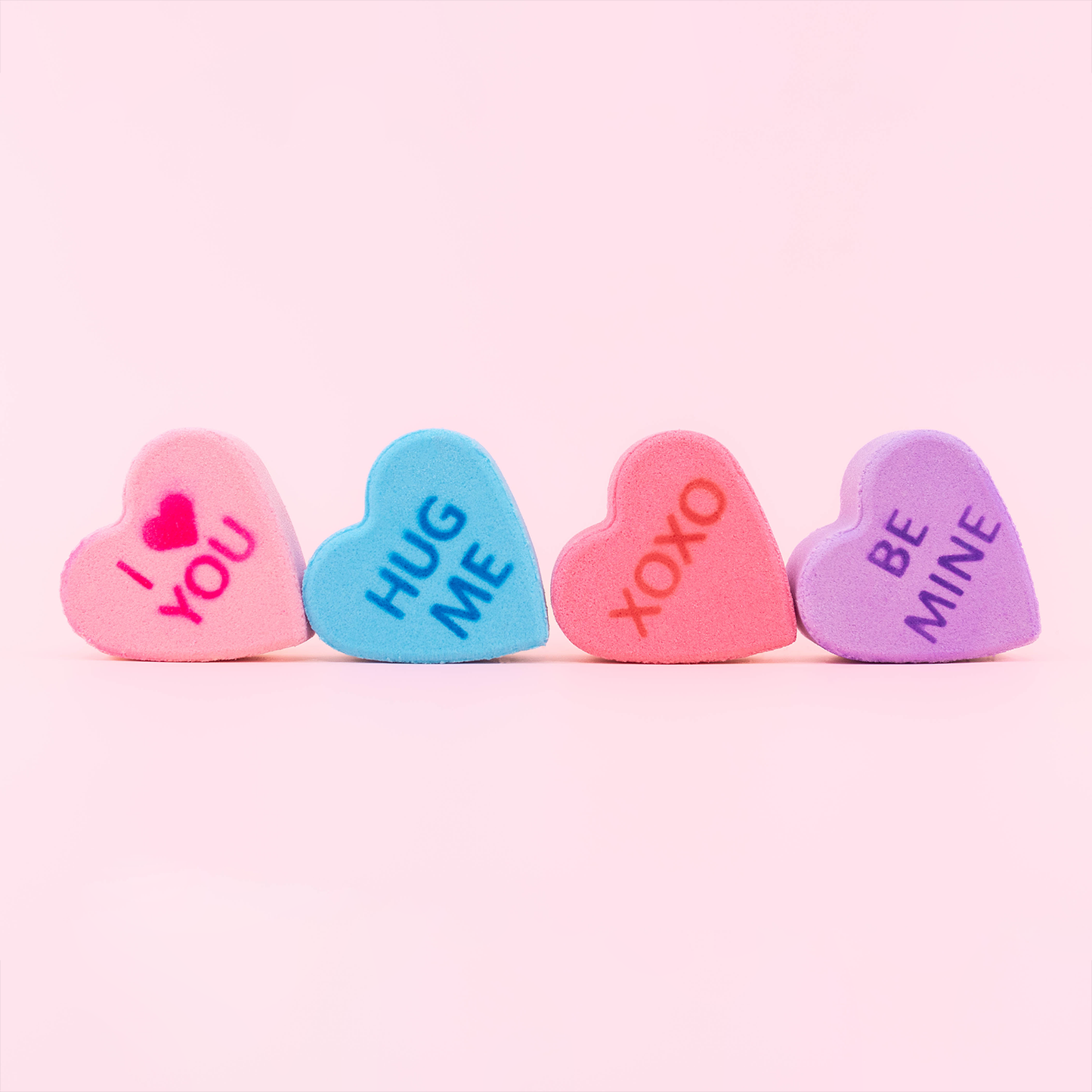 Candy Heart Bath Bomb for Valentines Day- Single - eco-frie