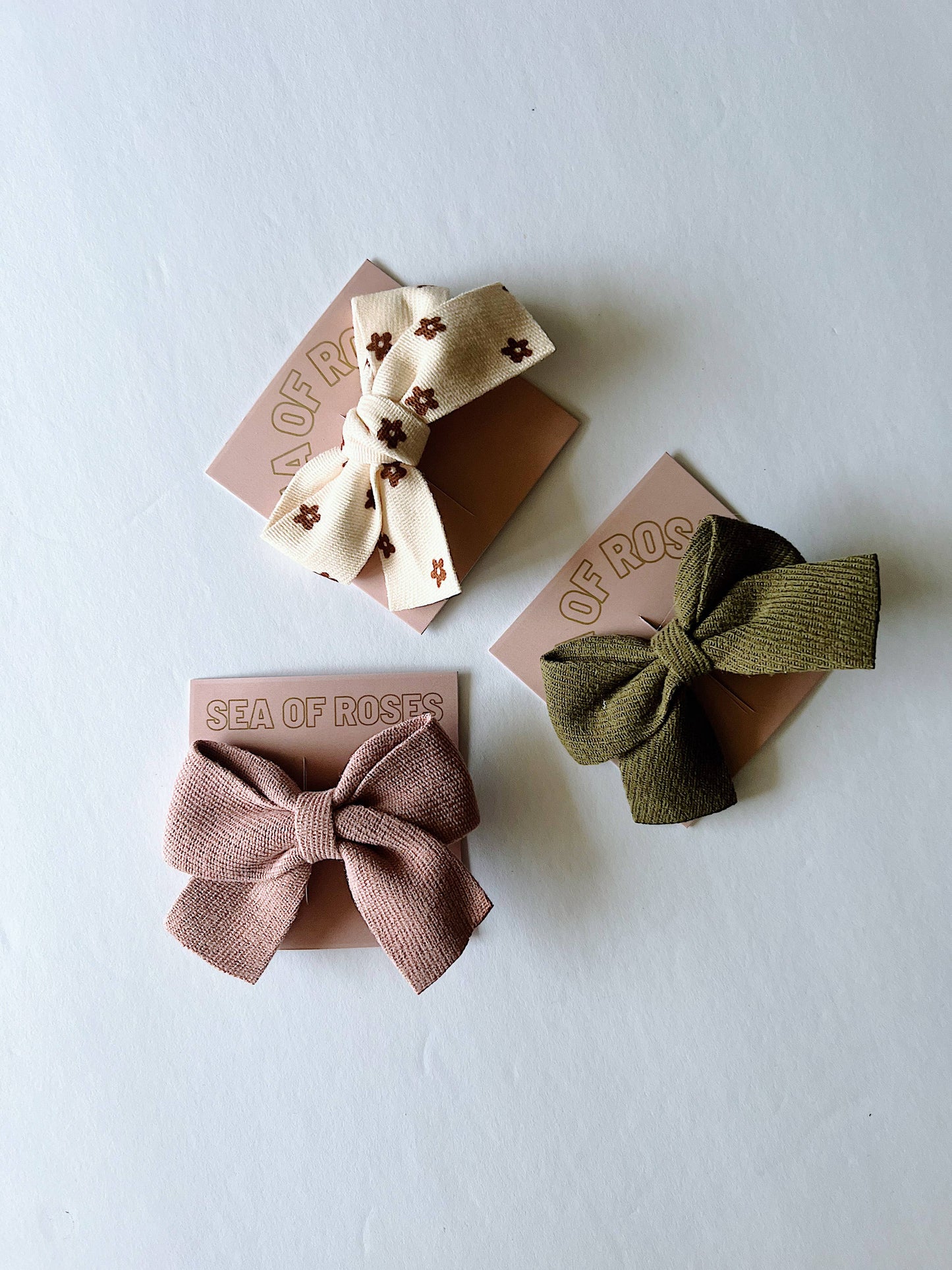 Little bow clippies (15 colors): Print / Loose