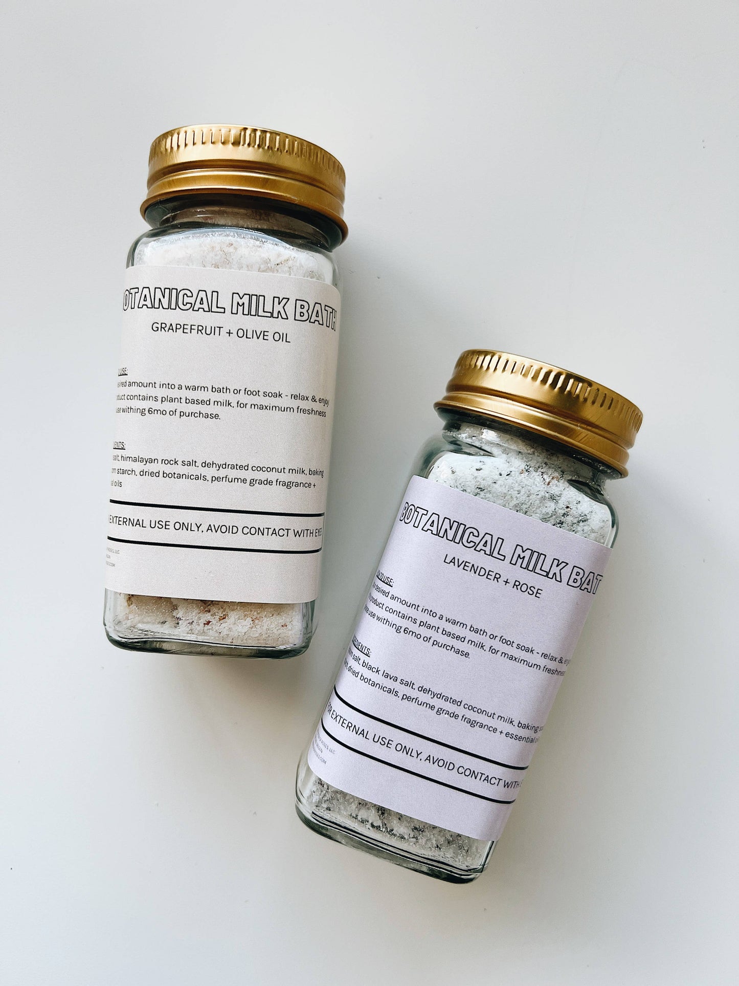 Botanical Milk Bath (2 scents): Grapefruit olive oil / 5oz jar