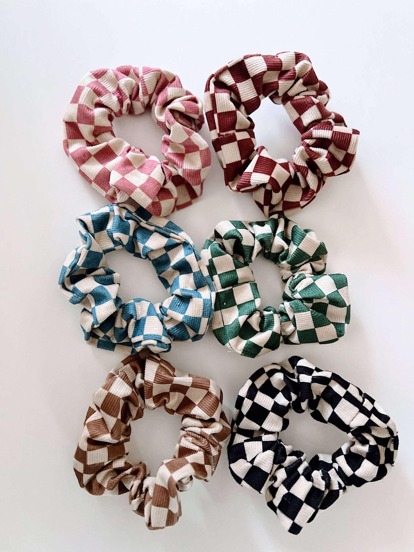 Checkered scrunchie: Blue