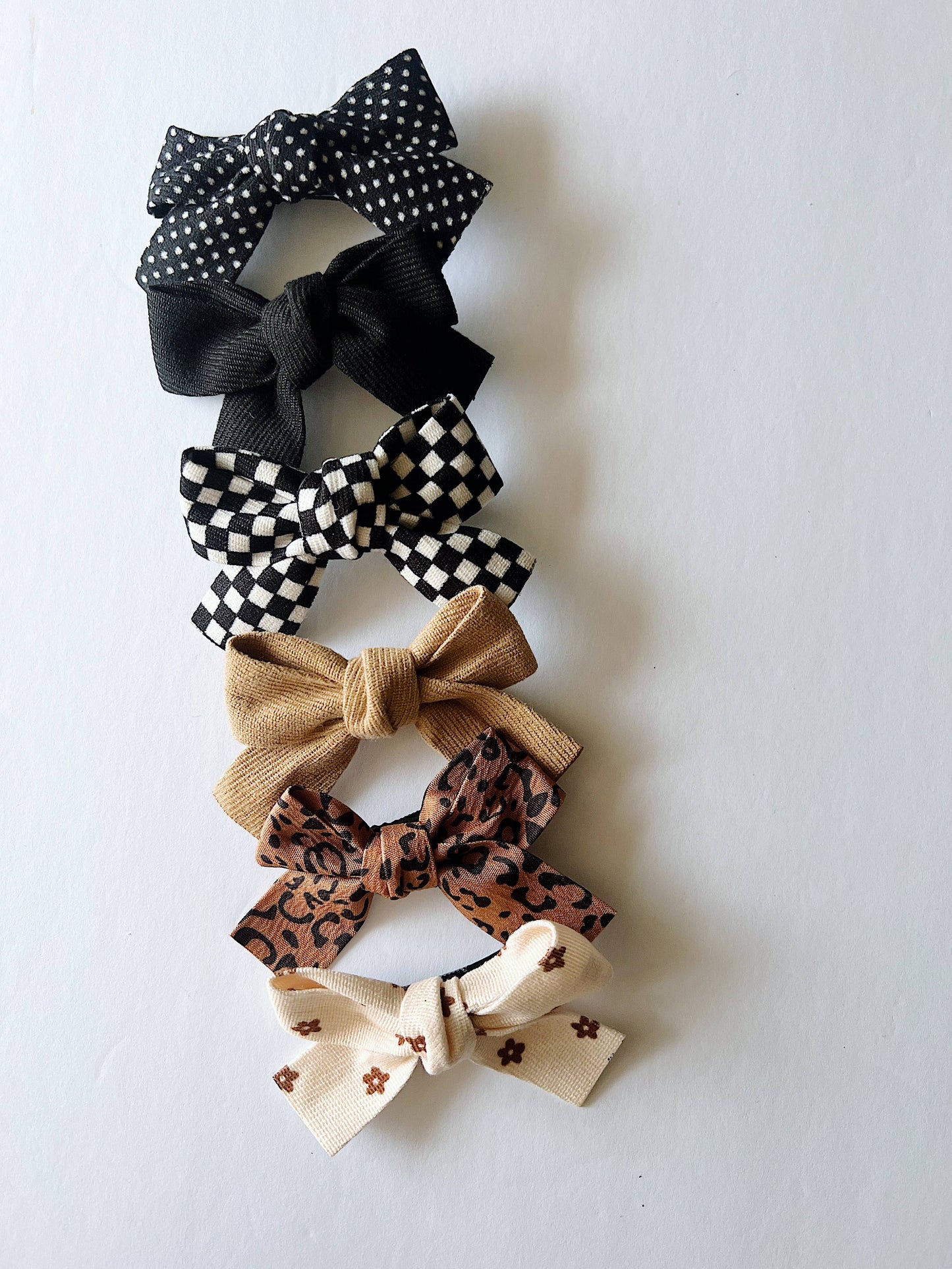 Little bow clippies (15 colors): Print / Loose