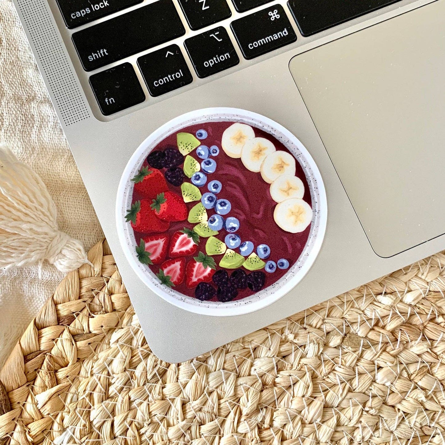 Acai Bowl Sticker 2.75x2.75in