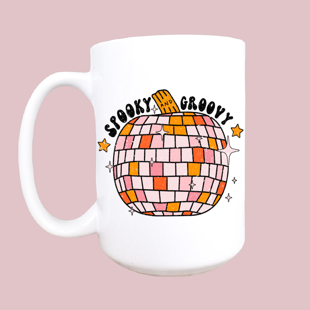 15oz Spooky and groovy ceramic coffee mug, Halloween mug