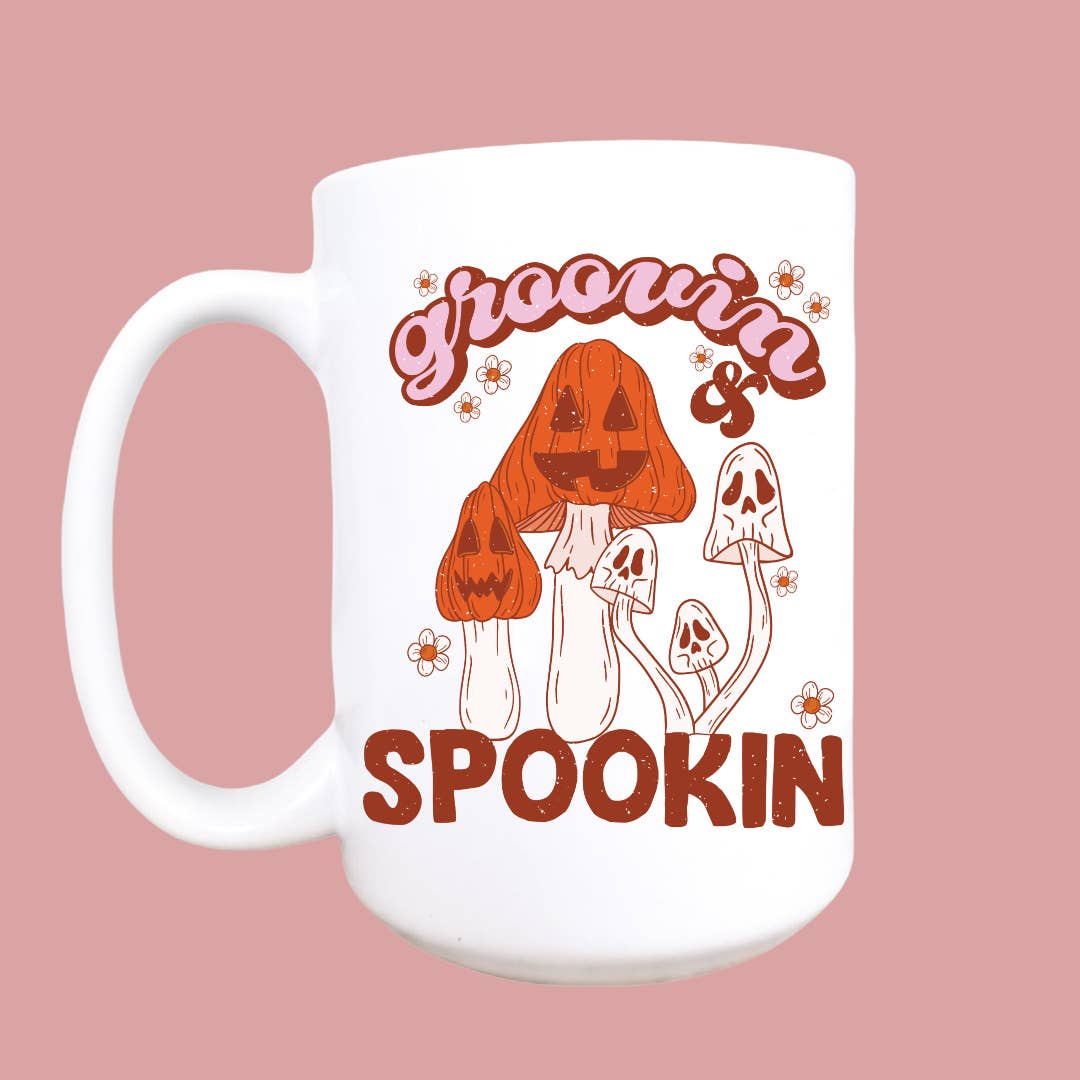 Groovin' and spookin mug, Halloween mug, Cute halloween, mug