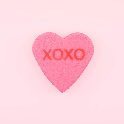 Candy Heart Bath Bomb for Valentines Day- Single -  eco-frie