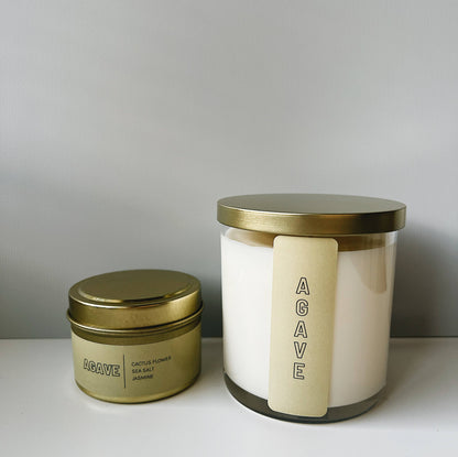9oz - soy/coconut candle (8 scent options): Agave / black tube