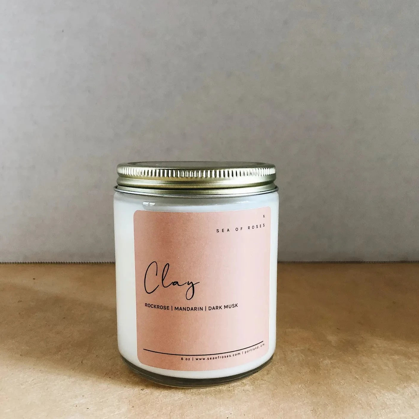 8oz Scented Candle - Clay