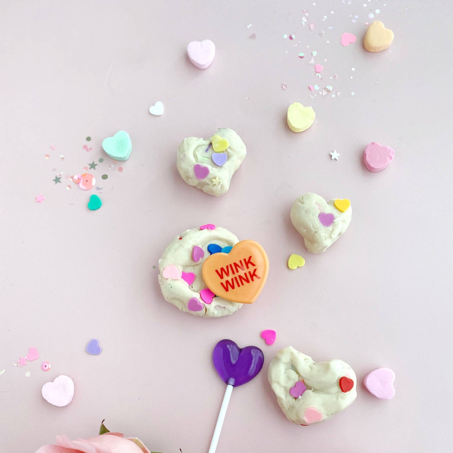 Valentine Candy Hearts Mini Dough to Go