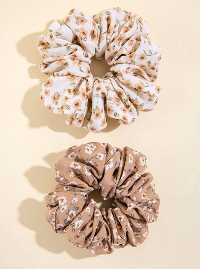 floral scrunchie set