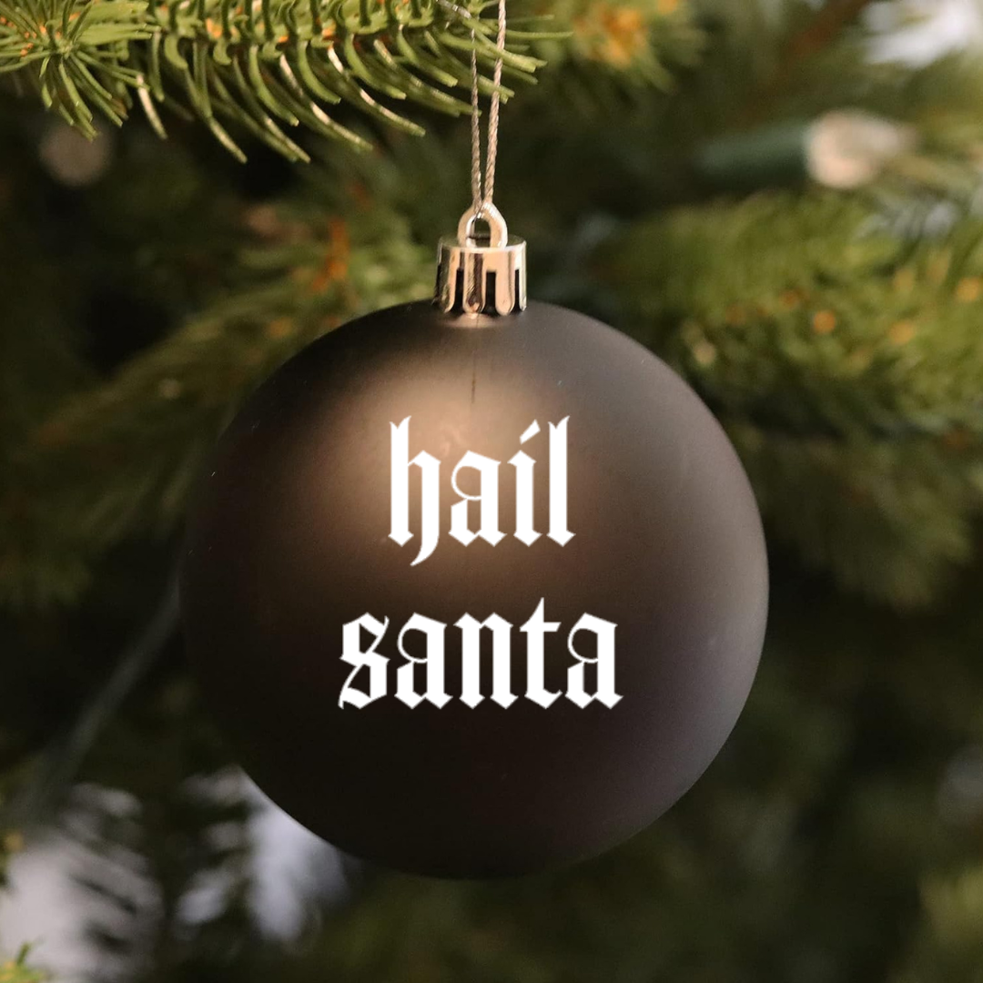 Gothic Witchy Christmas Decor Ornaments, Hail Santa