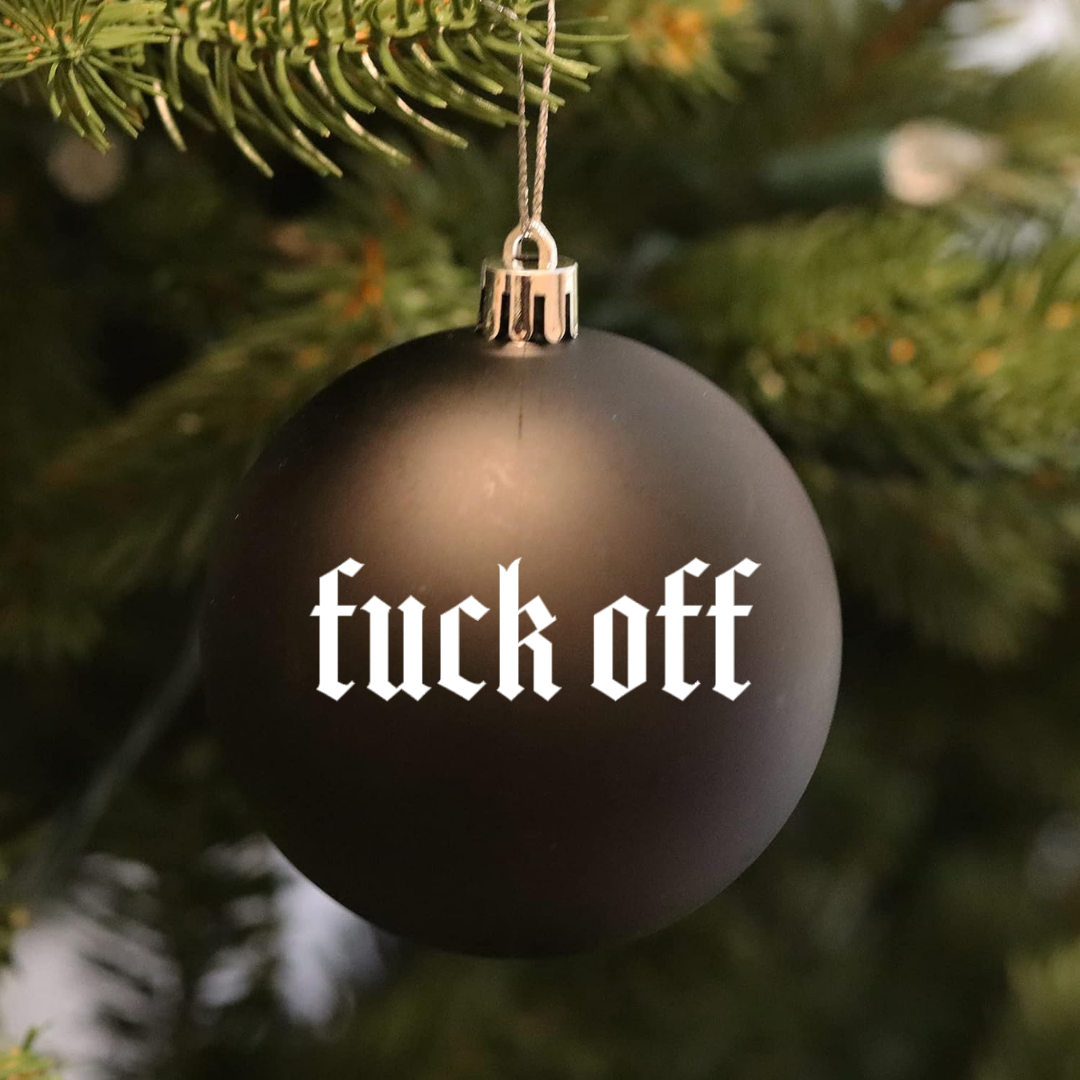 Gothic Witchy Christmas Ornament, F*ck Off